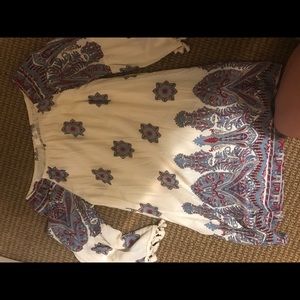 Off the shoulder light lined dress